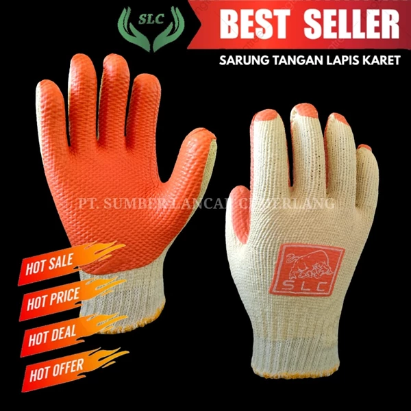  Orange Thick Rubber Palm RPG/SAS Gloves