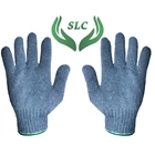 Gray Safety Gloves Yarn 4 Overlock Green  1