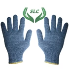 Gray Working Gloves Yarn 6 Overlock Yellow 1