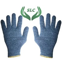 Gray Working Gloves Yarn 6 Overlock Yellow