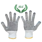 White Safety Gloves with Black Dotting CEMERLANG 1