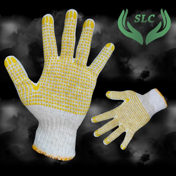 White Spots Yellow/Black Antislip Work Gloves