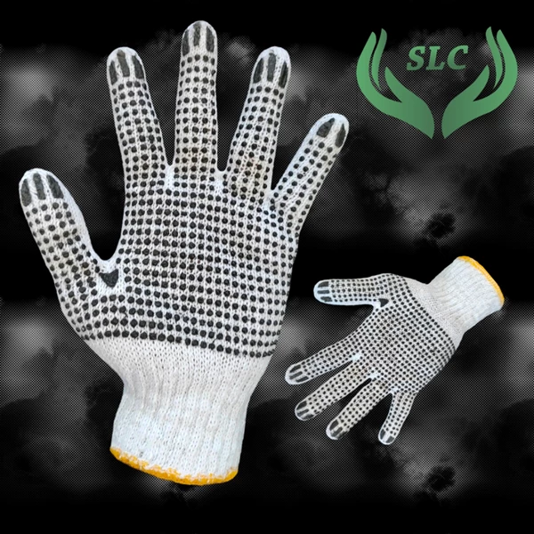 White Spots Yellow/Black Antislip Work Gloves