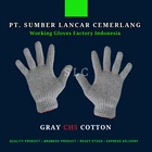 Plain gray 5-thread work gloves 1