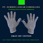 Plain gray 7-thread work gloves 1