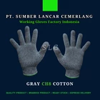 Plain gray 8-thread work gloves 1