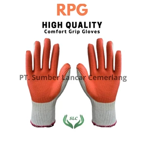 Sarung Tangan Safety Banteng Rubber Palm Gloves Orange